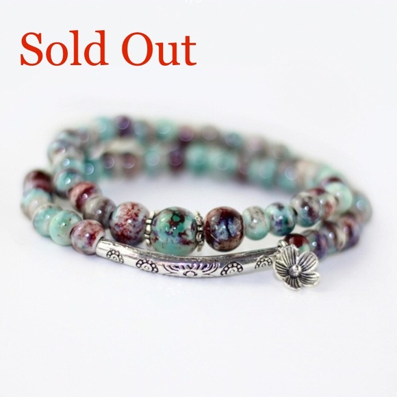 Semi-Precious Double Strand Bracelet - Picture 4 of 5